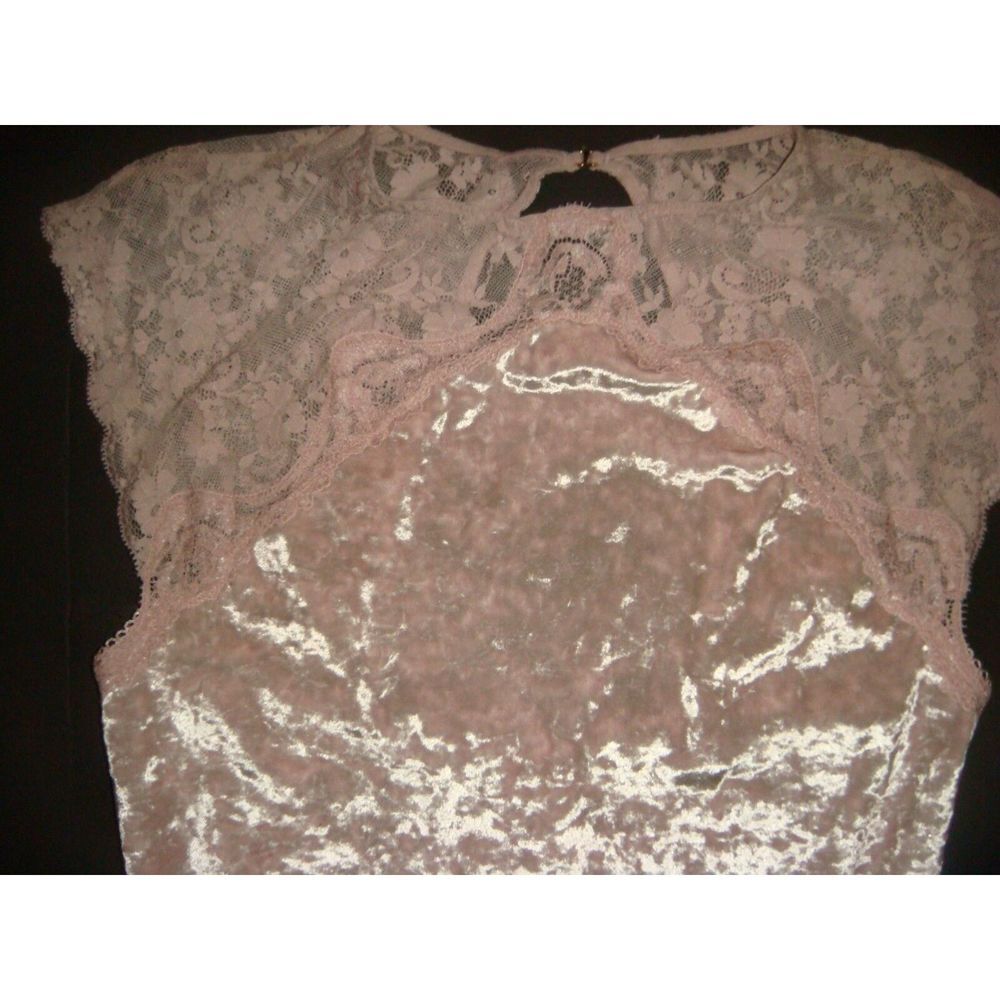 Victoria's Secret unlined 36DD BRA SET+L CORSET+TEDDY lace pink VELOUR velvet - Picture 3 of 10